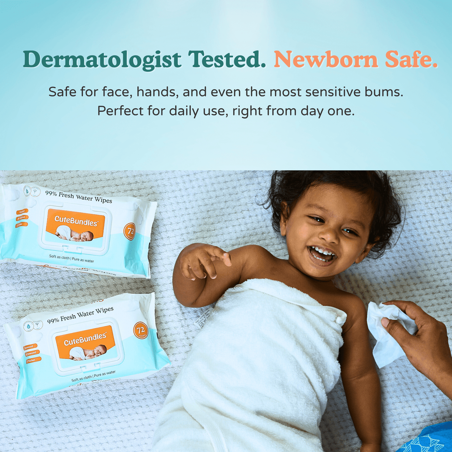 99% Fresh Water Baby Wipes - CuteBundles